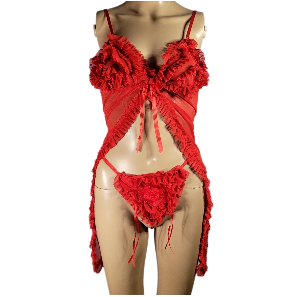 Women lingerie sexy size M color Red Babydoll
